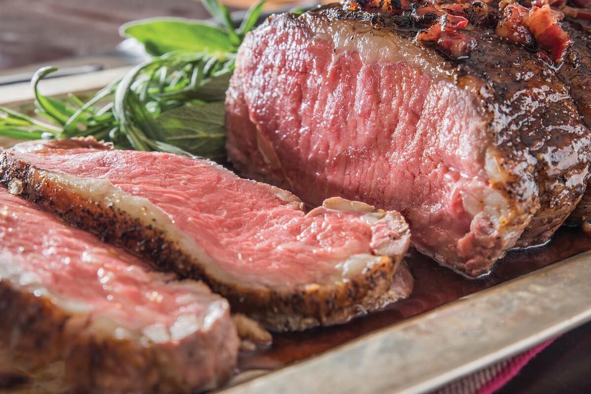 Strip Roast with Maple Bourbon Bacon Glaze