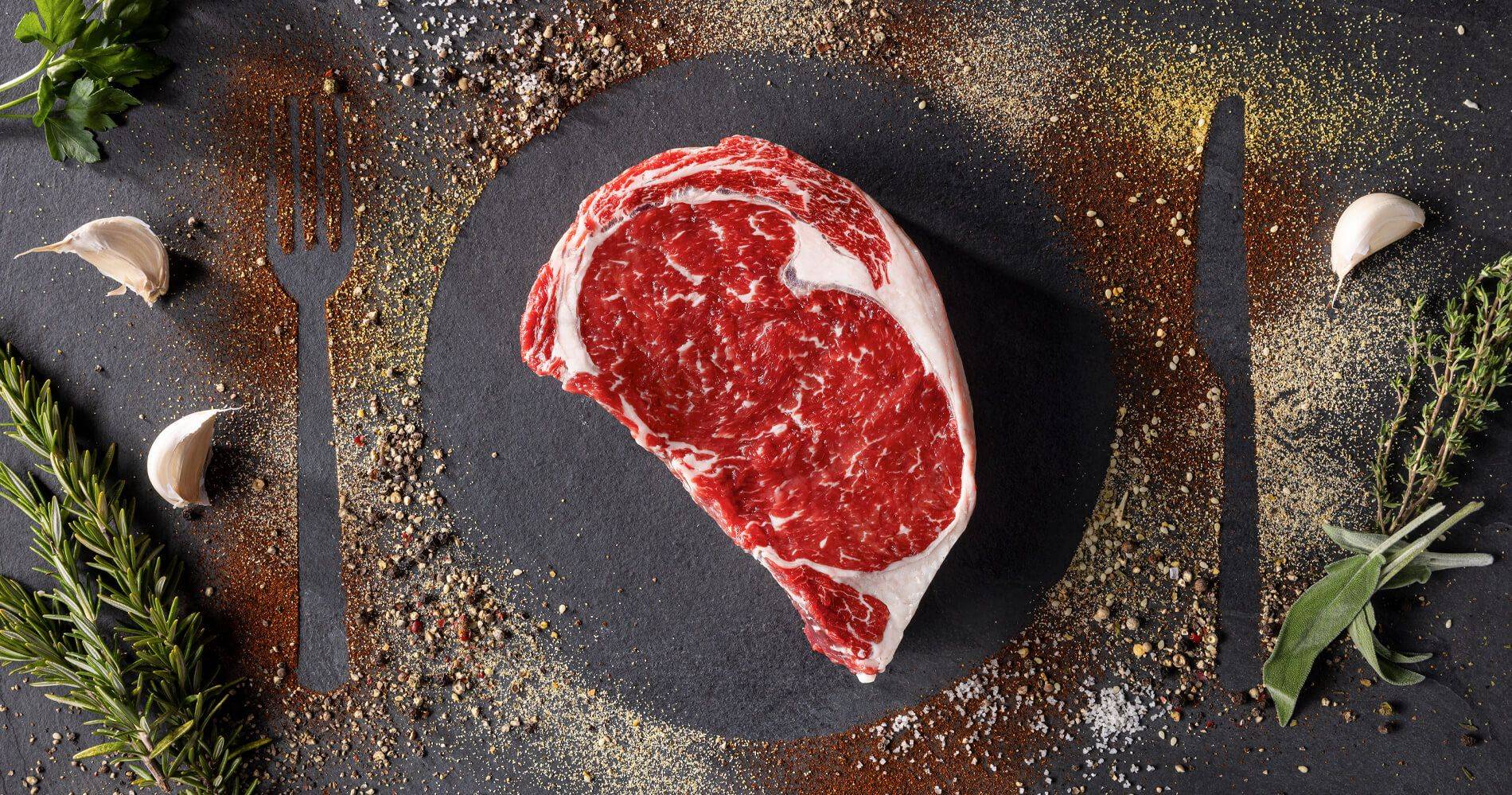 Raw Beef and Seasoning